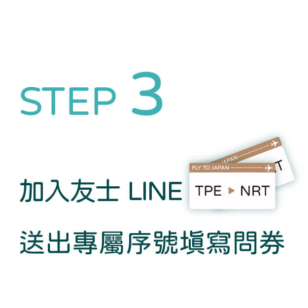 Step3｜加入友士LINE，送出專屬序號填寫問券